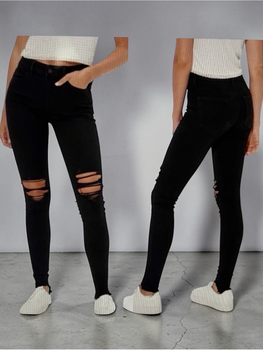 American Eagle The Dream Jean Hi Rise Jegging Black Blaze Womens 8 29W